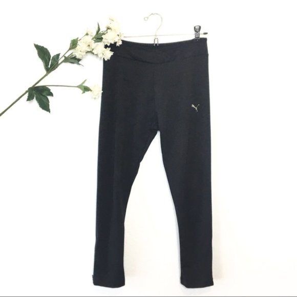 Puma Pants - Puma Leggings Sheer Panel & Zip Leg XS Black 1255